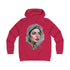 Palestinian Woman Face Art Hoodie - Keffiyeh Fractal Portrait College Sweatshirt